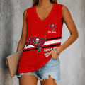 [SPECIAL OFFER] NEW CUSTOMIZED NFL10 TBB TAMPA BAY BUCCANEERS WOMEN'S V-NECK TANK TOP