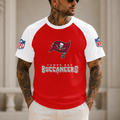 [SPECIAL OFFER] NEW CUSTOMIZED NFL10 TBB TAMPA BAY BUCCANEERS RAGLAN TEE