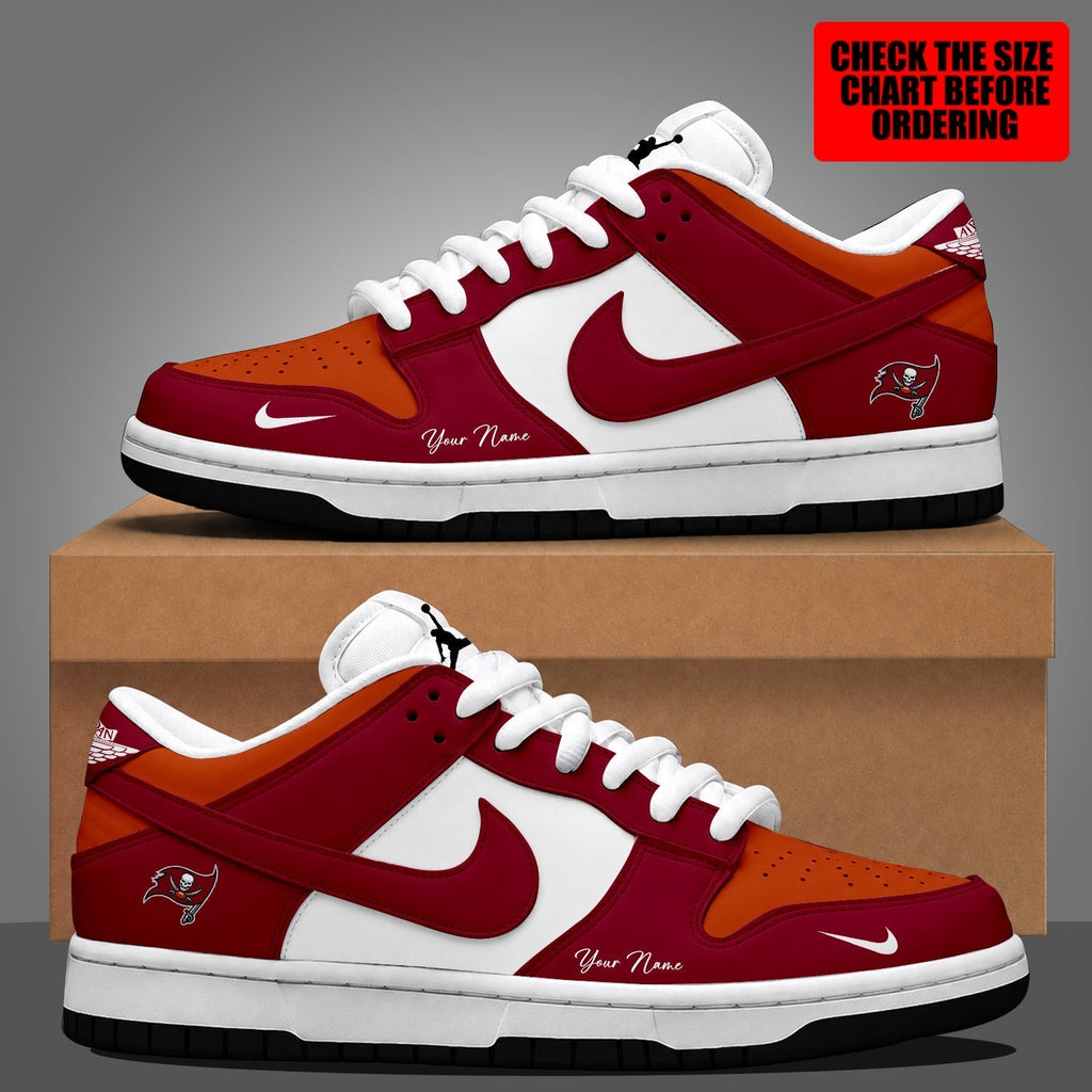 [SPECIAL OFFER] NEW CUSTOMIZED NFL10 TBB TAMPA BAY BUCCANEERS DUNK LOW SHOES