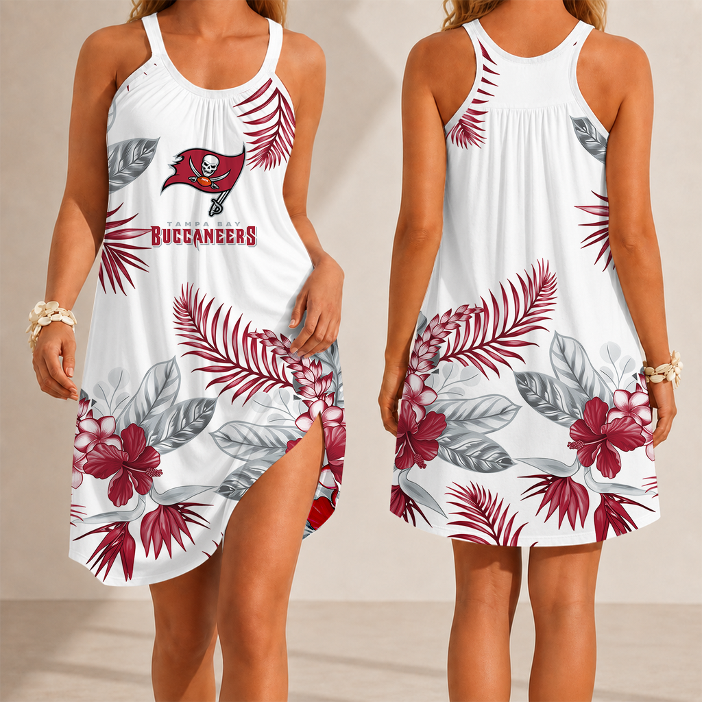 [SPECIAL OFFER] NEW CUSTOMIZED NFL10 TBB TAMPA BAY BUCCANEERS CAMISOLE DRESS