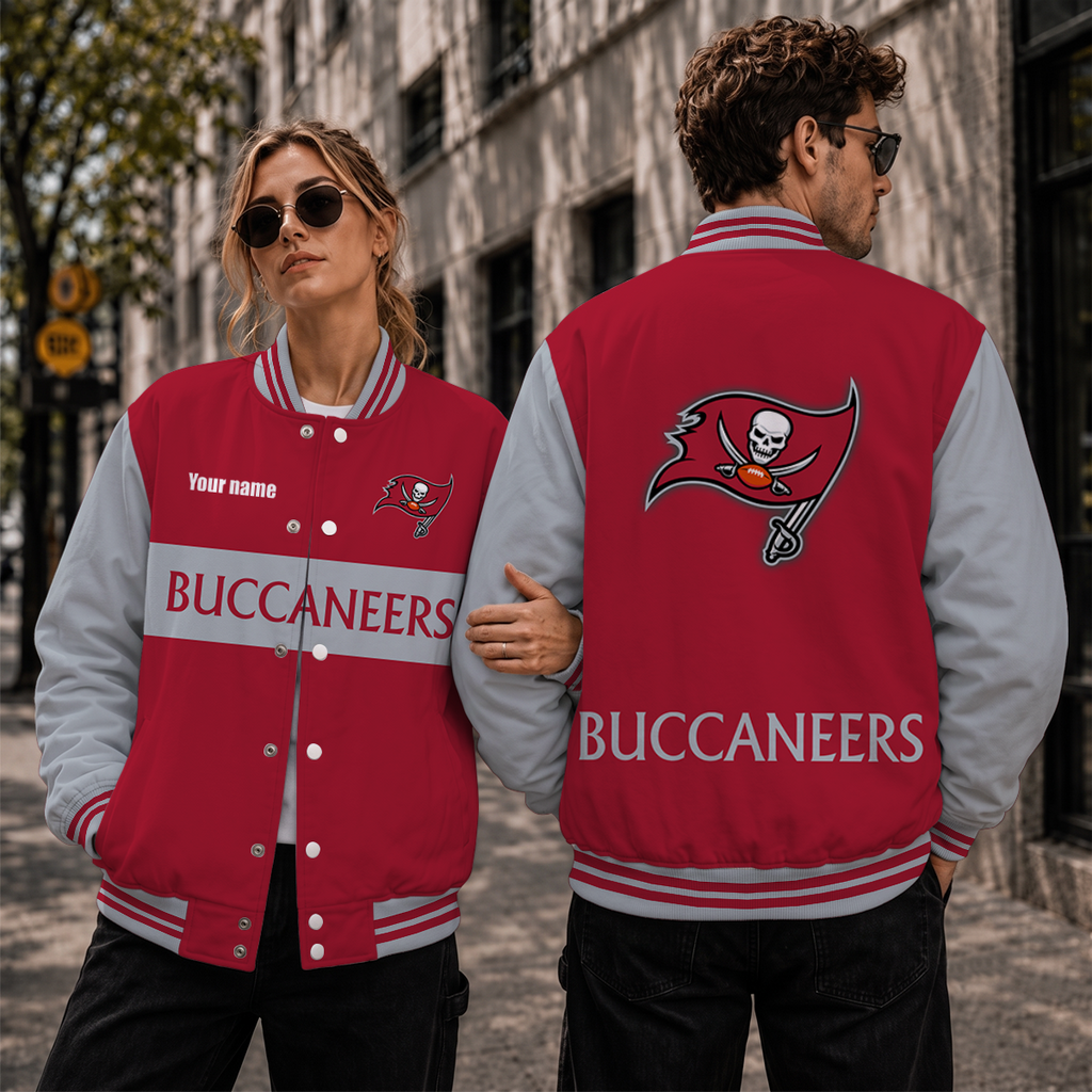 [SPECIAL OFFER] NEW CUSTOMIZED NFL10 TBB TAMPA BAY BUCCANEERS SATIN VARSITY & BASEBALL JACKET