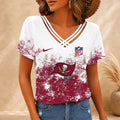 [SPECIAL OFFER] NEW CUSTOMIZED NFL10 TBB TAMPA BAY BUCCANEERS V-NECK SHIRT