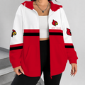 [FAN FAVORITE] NEW CUSTOMIZED NCAA FBS10 ULC LOUISVILLE CARDINALS ZIP HOODIE