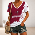 [SPECIAL OFFER] NEW CUSTOMIZED NFL10 TBB TAMPA BAY BUCCANEERS V-NECK FEMALE SHIRT