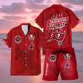 [SPECIAL OFFER] NEW CUSTOMIZED NFL10 TBB TAMPA BAY BUCCANEERS UNISEX HAWAIIAN SHIRT & SHORTS SET