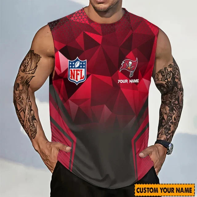 [SPECIAL OFFER] NEW CUSTOMIZED NFL10 TBB TAMPA BAY BUCCANEERS MEN'S GYM SHIRT