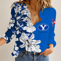 [FAN FAVORITE] NEW CUSTOMIZED NCAA FBS11 BYU BYU COUGARS WOMEN CASUAL SHIRT