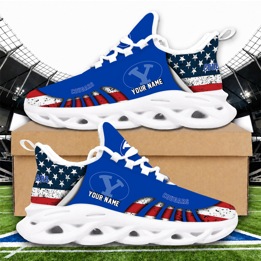 [FAN FAVORITE] NEW CUSTOMIZED NCAA FBS11 BYU BYU COUGARS CLUNKY SNEAKERS