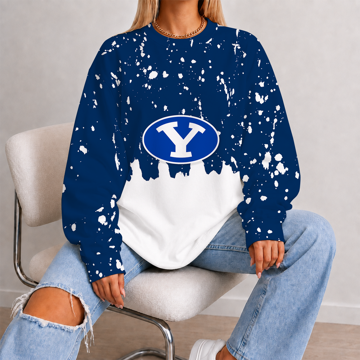 [FAN FAVORITE] NEW CUSTOMIZED NCAA FBS11 BYU BYU COUGARS UNISEX SWEATSHIRT