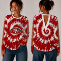 [SPECIAL OFFER] NEW CUSTOMIZED NFL11 SF49 SAN FRANCISCO 49ERS WOMEN'S BACK V-CUT LONG-SLEEVE SHIRT