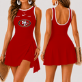 [SPECIAL OFFER] NEW CUSTOMIZED NFL11 SF49 SAN FRANCISCO 49ERS WOMEN'S SUMMER SKORT DRESS