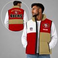 [SPECIAL OFFER] NEW CUSTOMIZED NFL11 SF49 SAN FRANCISCO 49ERS SLEEVELESS PUFFER VEST