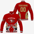 [SPECIAL OFFER] NEW CUSTOMIZED NFL11 SF49 SAN FRANCISCO 49ERS SATIN VARSITY & BASEBALL JACKET
