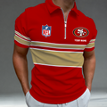 [SPECIAL OFFER] NEW CUSTOMIZED NFL11 SF49 SAN FRANCISCO 49ERS ZIP POLO SHIRT