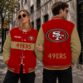 [SPECIAL OFFER] NEW CUSTOMIZED NFL11 SF49 SAN FRANCISCO 49ERS SATIN VARSITY & BASEBALL JACKET