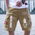 [SPECIAL OFFER] NEW CUSTOMIZED NFL11 SF49 SAN FRANCISCO 49ERS CARGO SHORTS