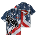 [SPECIAL OFFER] NEW CUSTOMIZED NFL11 SF49 SAN FRANCISCO 49ERS PATRIOTIC 250 USA HAWAIIAN SHIRT