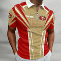 [SPECIAL OFFER] NEW CUSTOMIZED NFL11 SF49 SAN FRANCISCO 49ERS ZIP POLO SHIRT