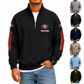 [SPECIAL OFFER] NEW CUSTOMIZED NFL11 SF49 SAN FRANCISCO 49ERS MEN'S QUARTER ZIP PULLOVER