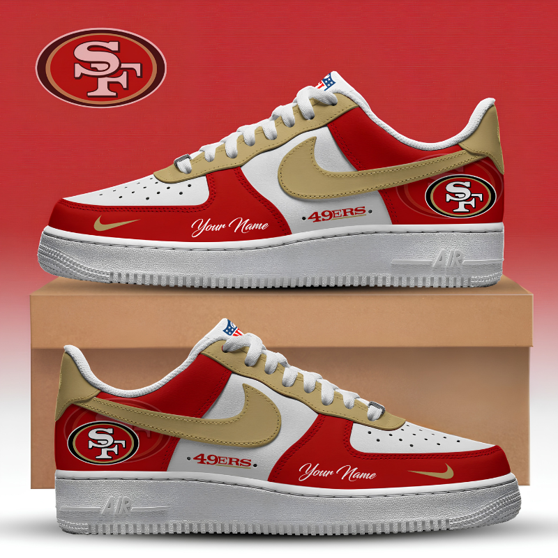 [SPECIAL OFFER] NEW CUSTOMIZED NFL11 SF49 SAN FRANCISCO 49ERS AF1 SNEAKERS