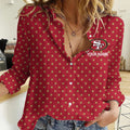 [SPECIAL OFFER] NEW CUSTOMIZED NFL11 SF49 SAN FRANCISCO 49ERS WOMEN CASUAL SHIRT