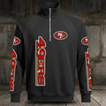 [SPECIAL OFFER] NEW CUSTOMIZED NFL11 SF49 SAN FRANCISCO 49ERS MEN'S MULTICOLOR QUARTER-ZIP PULLOVER
