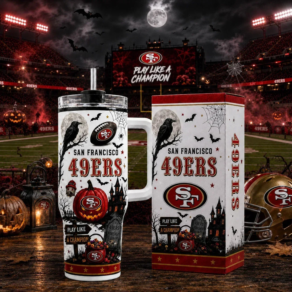 [SPECIAL OFFER] NEW CUSTOMIZED NFL11 SF49 SAN FRANCISCO 49ERS HALLOWEEN  40OZ TUMBLER