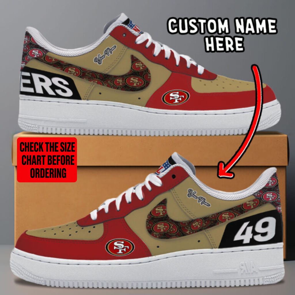 [SPECIAL OFFER] NEW CUSTOMIZED NFL11 SF49 SAN FRANCISCO 49ERS AF1 SNEAKERS