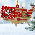 [SPECIAL OFFER] NEW CUSTOMIZED NFL11 SF49 SAN FRANCISCO 49ERS CHRISTMAS ACRYLIC ORNAMENT