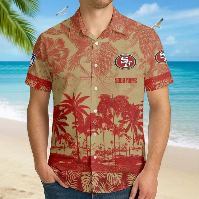 [SPECIAL OFFER] NEW CUSTOMIZED NFL11 SF49 SAN FRANCISCO 49ERS UNISEX HAWAIIAN SHIRT