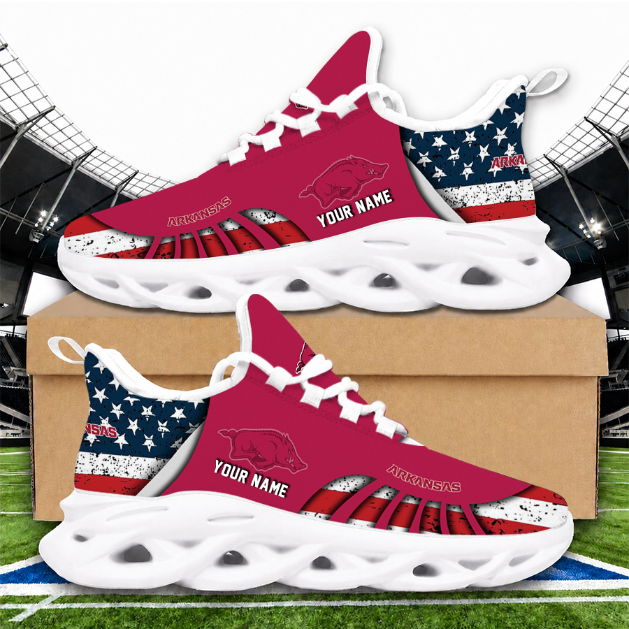 [FAN FAVORITE] NEW CUSTOMIZED NCAA FBS12 AKR ARKANSAS RAZORBACKS CLUNKY SNEAKERS