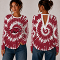 [FAN FAVORITE] NEW CUSTOMIZED NCAA FBS12 AKR ARKANSAS RAZORBACKS WOMEN'S BACK V-CUT LONG-SLEEVE SHIRT