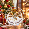 [SPECIAL OFFER] NEW CUSTOMIZED NFL12 WTC WASHINGTON COMMANDERS ROUND GLASS ORNAMENT
