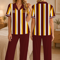 [SPECIAL OFFER] NEW CUSTOMIZED NFL12 WTC WASHINGTON COMMANDERS SHORT SLEEVE & LONG PANTS PAJAMAS SET