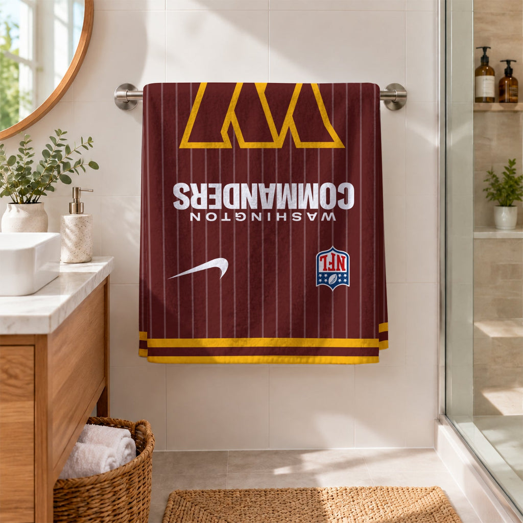 [SPECIAL OFFER] NEW CUSTOMIZED NFL12 WTC WASHINGTON COMMANDERS BEACH TOWEL