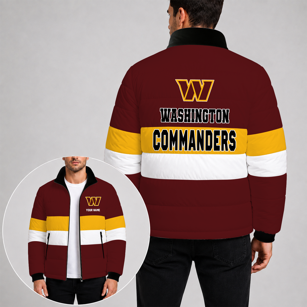 [SPECIAL OFFER] NEW CUSTOMIZED NFL12 WTC WASHINGTON COMMANDERS PUFFER JACKET
