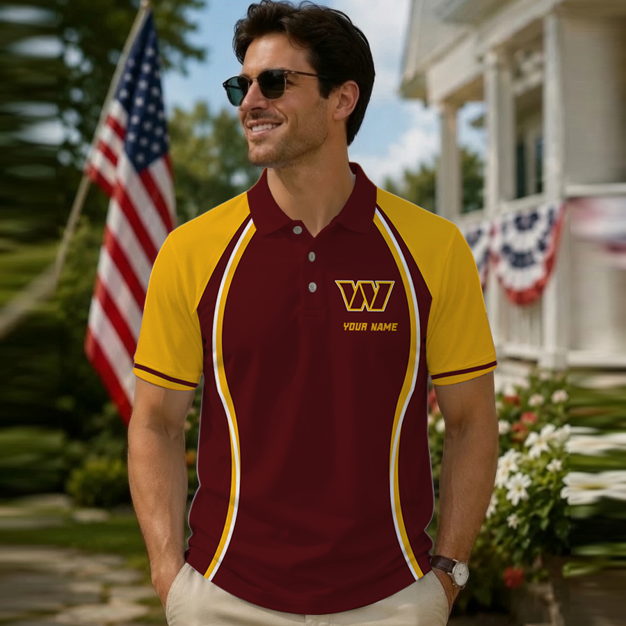 [SPECIAL OFFER] NEW CUSTOMIZED NFL12 WTC WASHINGTON COMMANDERS POLO SHIRT