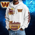 [SPECIAL OFFER] NEW CUSTOMIZED NFL12 WTC WASHINGTON COMMANDERS WAFFLE FULL ZIP HOODIE