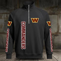 [SPECIAL OFFER] NEW CUSTOMIZED NFL12 WTC WASHINGTON COMMANDERS MEN'S MULTICOLOR QUARTER-ZIP PULLOVER