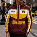 [SPECIAL OFFER] NEW CUSTOMIZED NFL12 WTC WASHINGTON COMMANDERS WINDBREAKER JACKET
