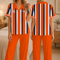 [SPECIAL OFFER] NEW CUSTOMIZED NFL13 DVB DENVER BRONCOS SHORT SLEEVE & LONG PANTS PAJAMAS SET