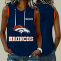 [SPECIAL OFFER] NEW CUSTOMIZED NFL13 DVB DENVER BRONCOS WOMEN'S SLEEVELESS HOODED POCKET TANK TOP