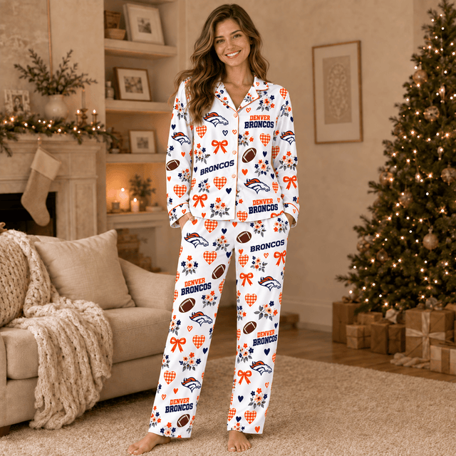 [SPECIAL OFFER] NEW CUSTOMIZED NFL13 DVB DENVER BRONCOS HALLOWEEN LONG PAJAMAS SET