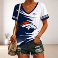 [SPECIAL OFFER] NEW CUSTOMIZED NFL13 DVB DENVER BRONCOS V-NECK FEMALE SHIRT
