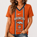 [SPECIAL OFFER] NEW CUSTOMIZED NFL13 DVB DENVER BRONCOS V-NECK FEMALE SHIRT