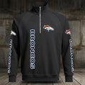 [SPECIAL OFFER] NEW CUSTOMIZED NFL13 DVB DENVER BRONCOS MEN'S MULTICOLOR QUARTER-ZIP PULLOVER