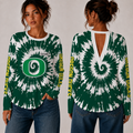 [FAN FAVORITE] NEW CUSTOMIZED NCAA FBS14 OGD OREGON DUCKS WOMEN'S BACK V-CUT LONG-SLEEVE SHIRT