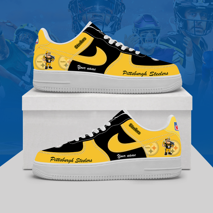[SPECIAL OFFER] NEW CUSTOMIZED NFL14 PSB PITTSBURGH STEELERS AF1 SHOES