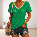 [FAN FAVORITE] NEW CUSTOMIZED NCAA FBS14 OGD OREGON DUCKS V-NECK FEMALE SHIRT