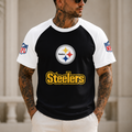 [SPECIAL OFFER] NEW CUSTOMIZED NFL14 PSB PITTSBURGH STEELERS RAGLAN TEE
